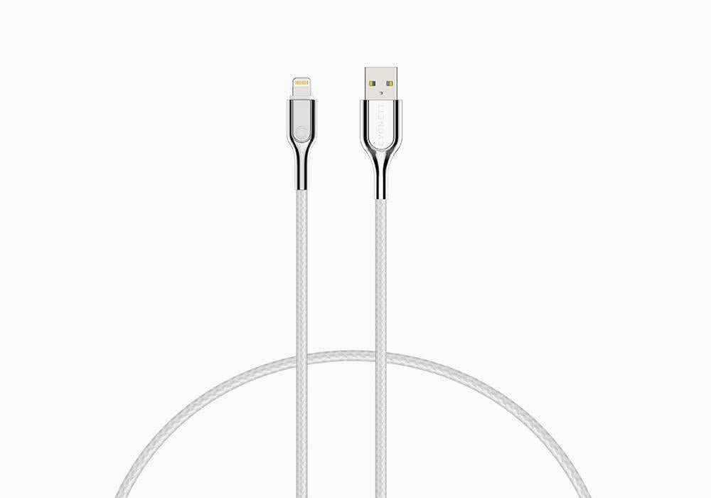 Cygnett Lightning - USB-A 1 m Stainless steel, White