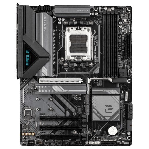 GIGABYTE B650E EAGLE WIFI6E Motherboard - AMD Ryzen 9000 Series CPUs, 8+2+2 Phases VRM, up to 8200MHz DDR5 (OC), 1xPCIe 5.0 + 2xPCIe 4.0 M.2, 2.5GbE LAN, WIFI 6E, USB 3.2 Gen 2