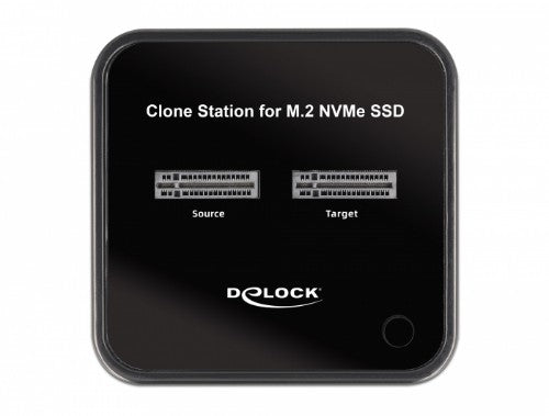 DeLOCK M.2 Docking Station for 2 x M.2 NVMe PCIe SSD with Clone function