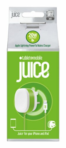 Juice JUI-MAINS-LIGHT-20W-ECO mobile device charger Headset, Smartphone, Tablet Blue AC Fast charging Indoor