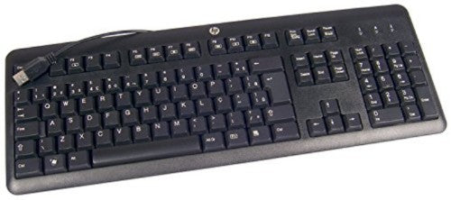 HP 672647-083 keyboard Office USB Danish Black