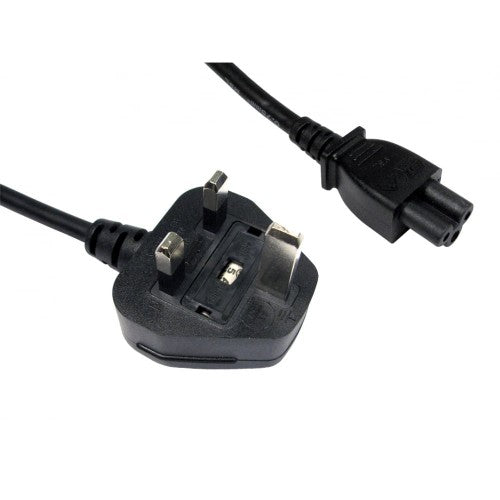 Cables Direct UK Mains Black 1.8 m C5 coupler BS 1363