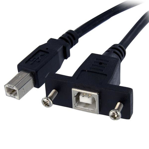 StarTech.com 3 ft Panel Mount USB Cable B to B - F/M