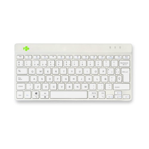 R-Go Tools Ergonomic keyboard R-Go Compact Break, compact keyboard with break software, QWERTY (ES), Bluetooth, white