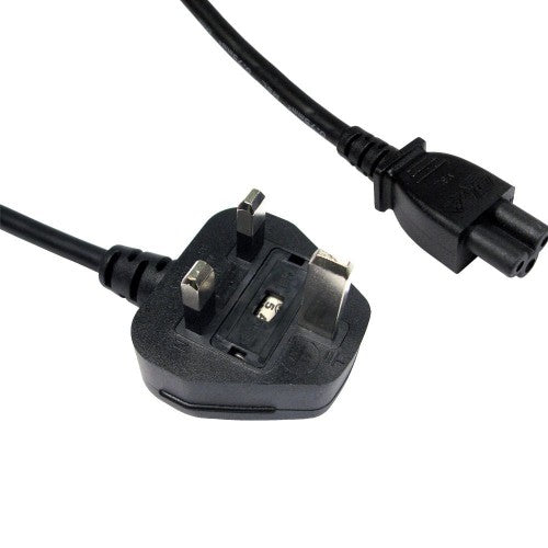 Cables Direct UK Mains Black 1.8 m C5 coupler BS 1363