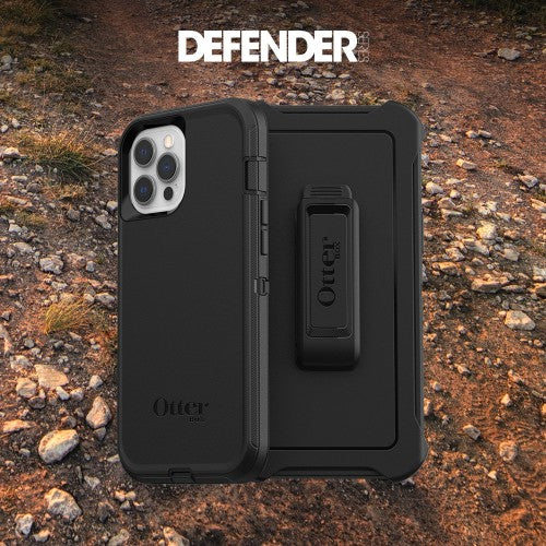 OtterBox Defender Series for Apple iPhone 12/iPhone 12 Pro, black - No retail packaging