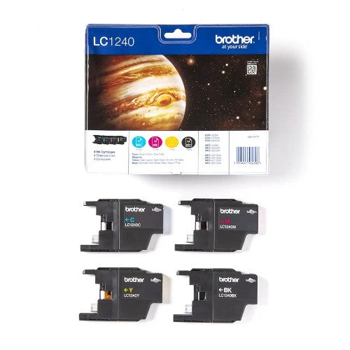 Brother LC-1240VALBPDR Ink cartridge multi pack Bk,C,M,Y Blister, 4x600 pages ISO/IEC 24711 Pack=4 for Brother DCP-J 525/MFC-J 6510