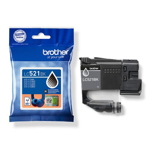 Brother LC-521BK Ink cartridge black, 500 pages ISO/IEC 19752 for Brother DCP-J 1260