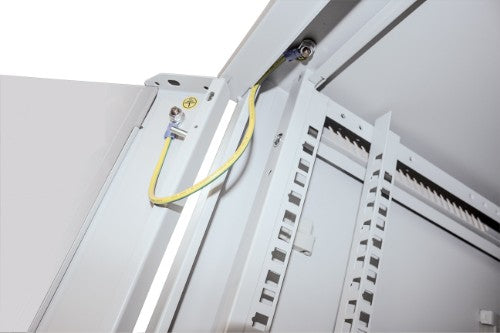 Intellinet 19" Network Cabinet - Wall Mount (Standard), 6U, 450mm Deep, Grey, Flatpack, Max 60kg, Suitable also for use on desk or floor, Usable Depth 260mm, Metal & Glass Door, Back Panel, Removeable Sides, Parts for wall install (eg screws/rawl plugs) n