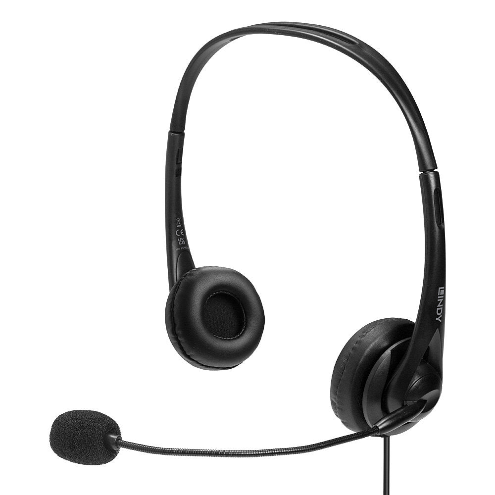 Lindy 3.5mm and USB Type C Headset with In-Line Control