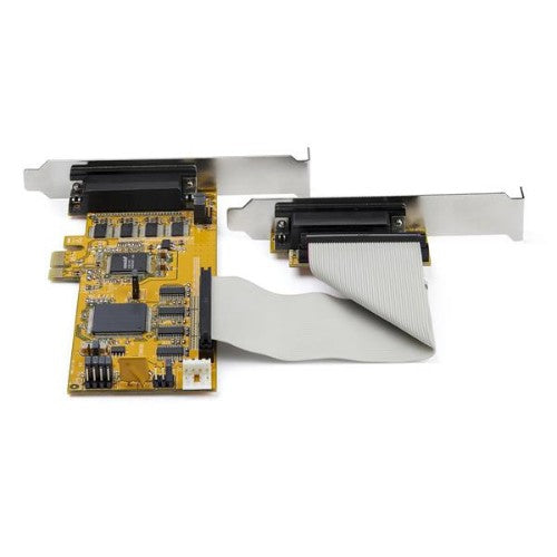 StarTech.com 8-Port PCI Express RS232 Serial Adapter Card, PCIe RS232 Serial Card, 16C1050 UART, Low Profile Serial DB9 Controller/Expansion Card, 15kV ESD Protection, Windows Only - TAA