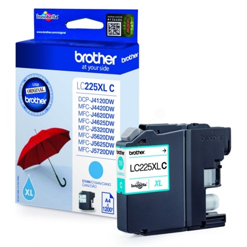 Brother LC-225XLC Ink cartridge cyan, 1.2K pages ISO/IEC 24711 11.8ml for Brother MFC-J 4420/5320
