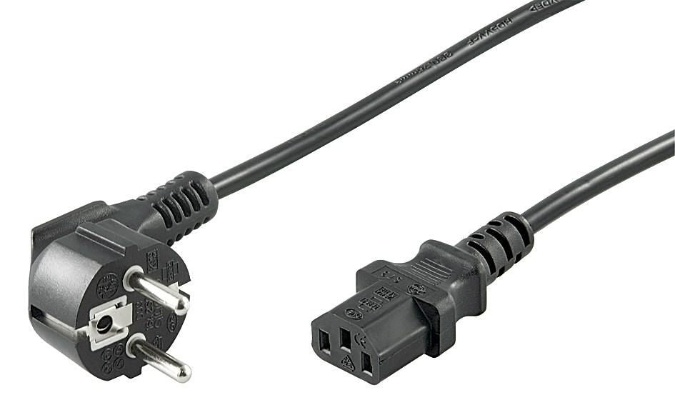 Microconnect PE010410 power cable Black 1 m CEE7/7 C13 coupler