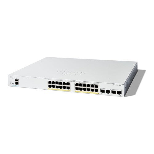 Cisco Catalyst 1300-24FP-4G Managed Switch, 24 Port GE, Full PoE, 4x1GE SFP, Limited Lifetime Protection (C1300-24FP-4G)