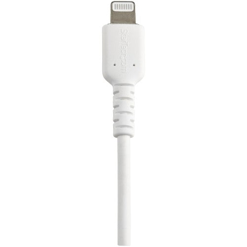 StarTech.com 6 inch (15cm) Durable White USB-A to Lightning Cable - Heavy Duty Rugged Aramid Fiber USB Type A to Lightning Charger/Sync Power Cord - Apple MFi Certified iPad/iPhone 12