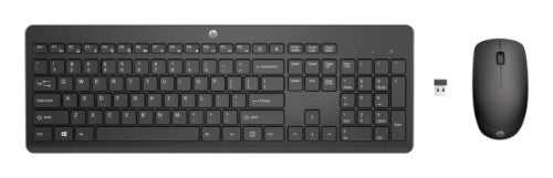 HP 230 WL MOUSE+KB COMBO FR keyboard Mouse included Office RF Wireless Black