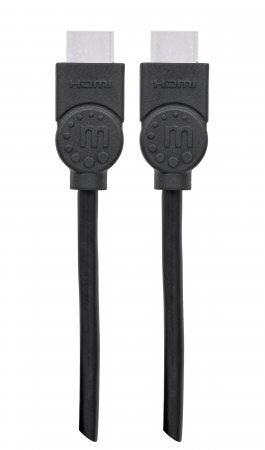 Manhattan HDMI 4K@30Hz Cable with Ethernet, 1.8m, Suitable for ALL 1080p/HD and majority of 4K uses (check your system 4K specification to be sure), Male to Male, Black, Ultra HD 4k x 2k, Lifetime Warranty, High Speed, Equivalent to HDMIMM6HS