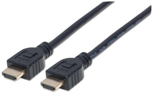 Manhattan HDMI 4K@60Hz Cable with Ethernet - CL3 rated, 2m, Suitable for In-Wall use, For ALL 4K & 1080p/HD uses - when upgrading now or have it ready for when you need it, Male to Male, Black, Ultra HD 4k x 2k, Lifetime Warranty, Premium High Speed