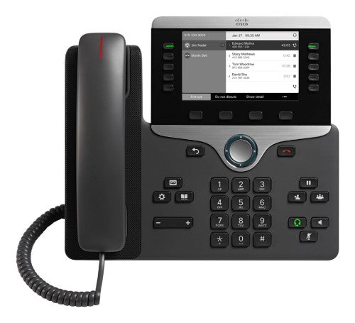 Cisco IP Business Phone 8811, 5-inch Greyscale Display, Gigabit Ethernet Switch, Class 2 PoE, 10 SIP Registrations, 1-Year Limited Hardware Warranty (CP-8811-K9=)