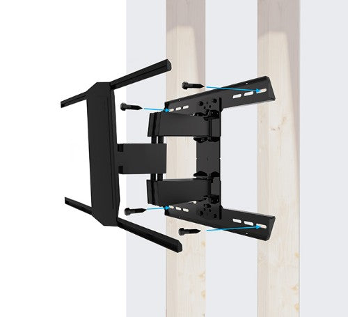 B-Tech Twin Cantilever 190.5 cm (75") Wall Black