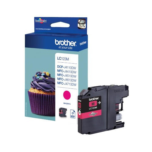 Brother LC-123M Ink cartridge magenta, 600 pages ISO/IEC 24711 5.9ml for Brother DCP-J 132/MFC-J 4510/MFC-J 6920