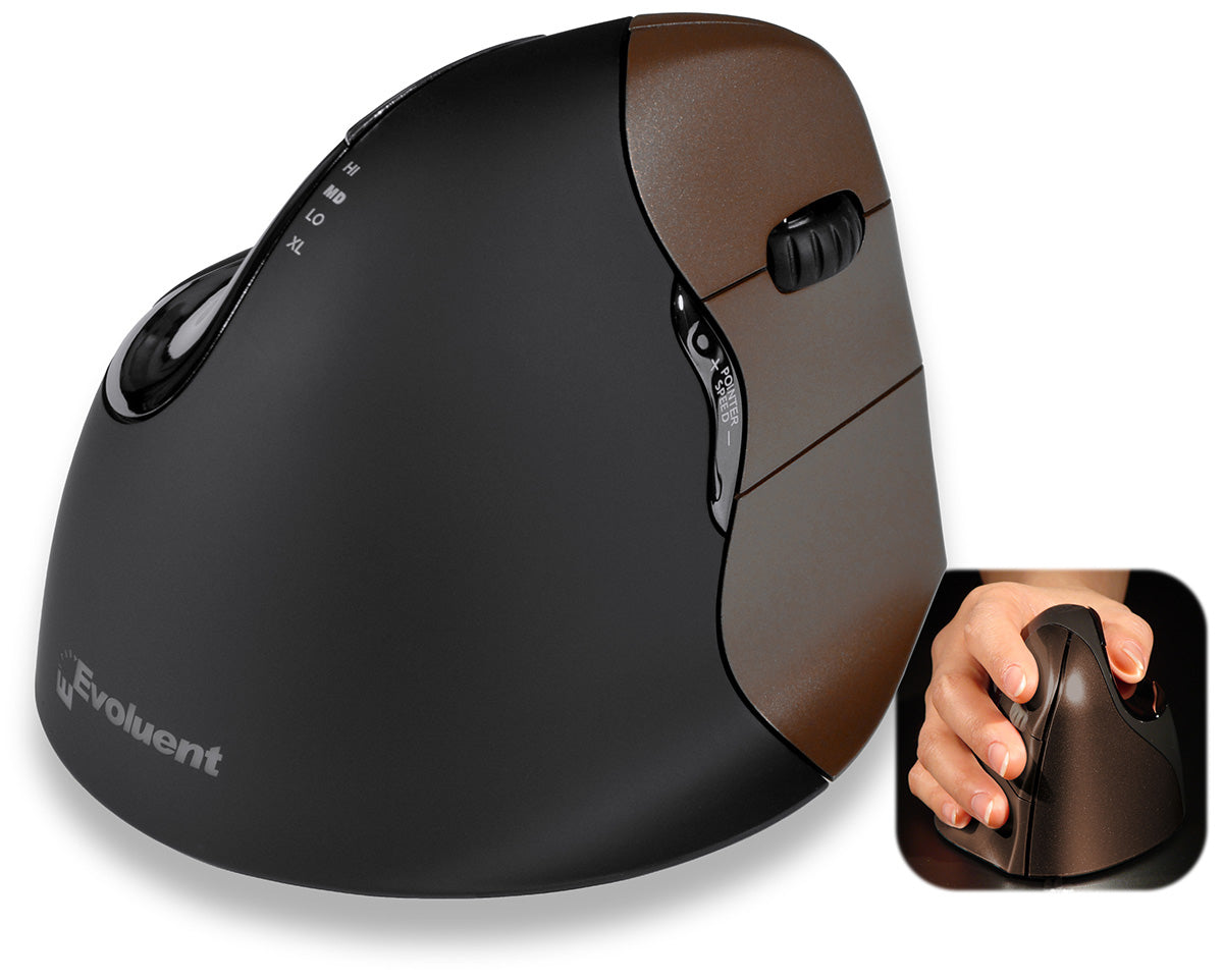 Evoluent VerticalMouse 4 Small Wireless mouse Office Right-hand RF Wireless Optical