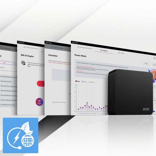 MSI Cubi NUC 1M Intel Core 3 100U Desktop PC, NUC, SFF, Mini Computer, HTPC, (8GB RAM, 512GB Storage, Windows 11 PRO), Intel Graphics/DDR5/Dual ThunderBolt 4/Dual HDMI/Dual LAN/WiFi 6E/BT 5.3/VESA