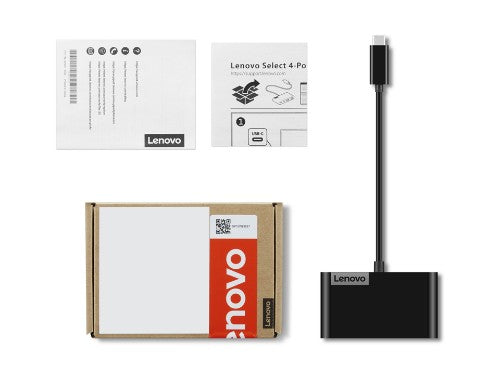 Lenovo GX91L84354 interface hub USB 3.2 Gen 1 (3.1 Gen 1) Type-C 625 Mbit/s Black