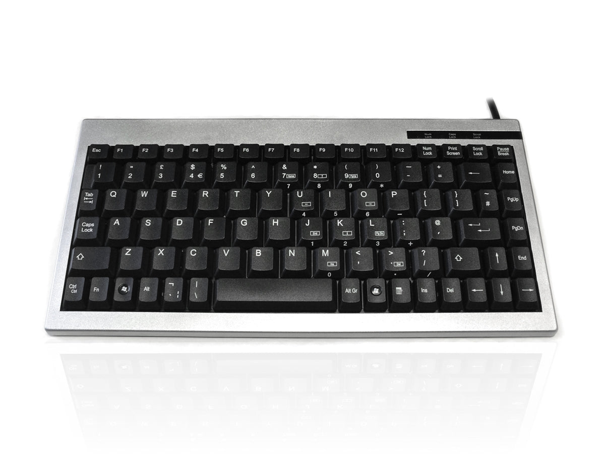 Accuratus 595 keyboard Office USB QWERTY UK International Black, Silver