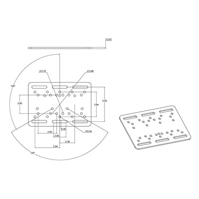 RAM Mounts Lift Truck Overhead Guard Base