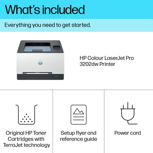HP LaserJet Pro 3202dw Wireless Multifunction Color Printer, Duplex