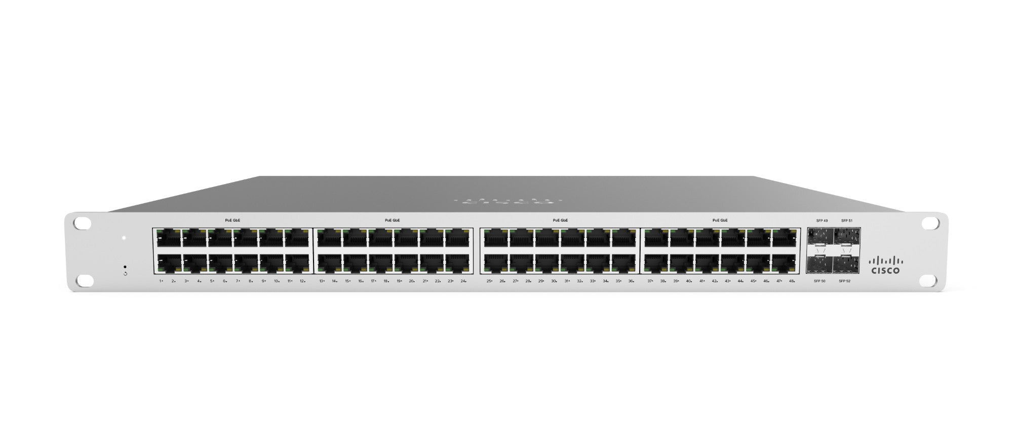 Cisco Meraki MS120-48FP Managed L2 Gigabit Ethernet (10/100/1000) Power over Ethernet (PoE) 1U Grey