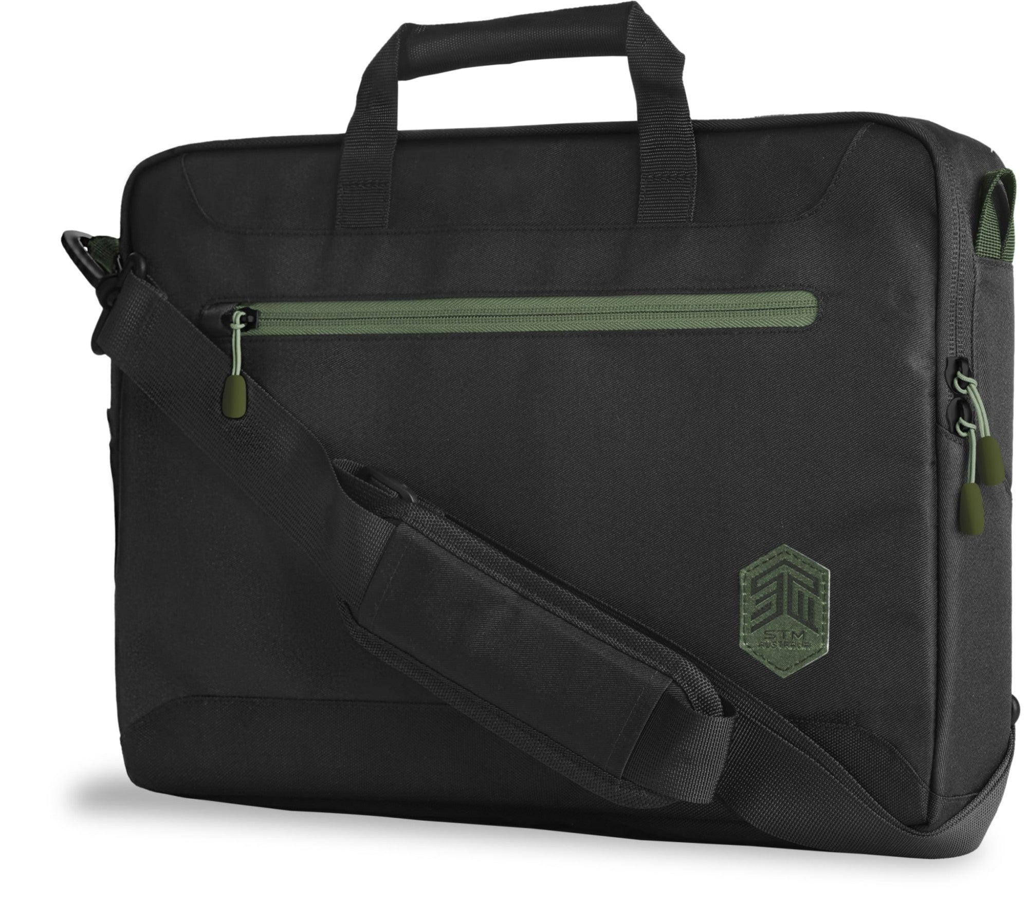 STM STM-117-393P-01 laptop case 40.6 cm (16") Briefcase Black, Green