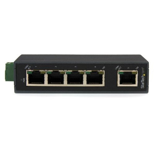 StarTech.com 5-port industrial Ethernet switch - DIN rail mountable