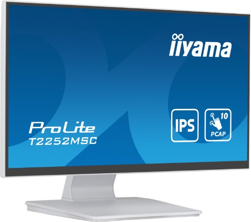 iiyama ProLite 21.5” PCAP 10pt touchscreen monitor featuring IPS panel technology, Edge-to-Edge glass design and anti fingerprint coating