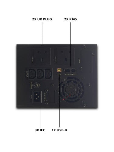 VIDA Armour 3000VA uninterruptible power supply (UPS) Line-Interactive 3 kVA 2400 W 5 AC outlet(s)