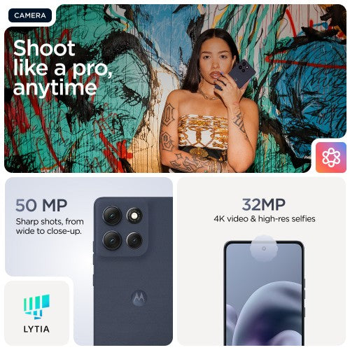 Motorola moto g86 5G 16.9 cm (6.67") Dual SIM Android 15 USB Type-C 8 GB 256 GB 5200 mAh Dark Blue