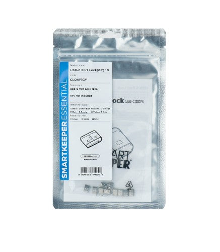 Smartkeeper CL04P1GY port blocker USB Type-C Grey Plastic 10 pc(s)