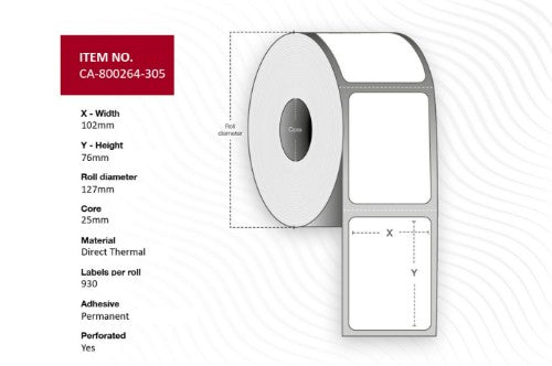 Capture CA-800264-305 printer label