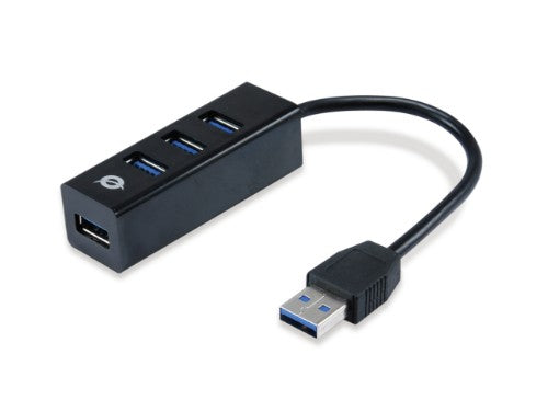 Conceptronic HUBBIES 4-Port USB 3.0 Hub with USB-C OTG Adapter