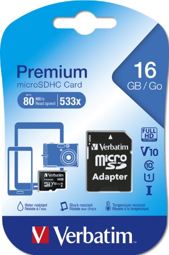 Verbatim Premium 16 GB MicroSDHC Class 10