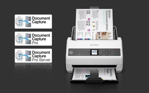 Epson DS-730N Sheet-fed scanner 600 x 600 DPI A4 Black, Grey