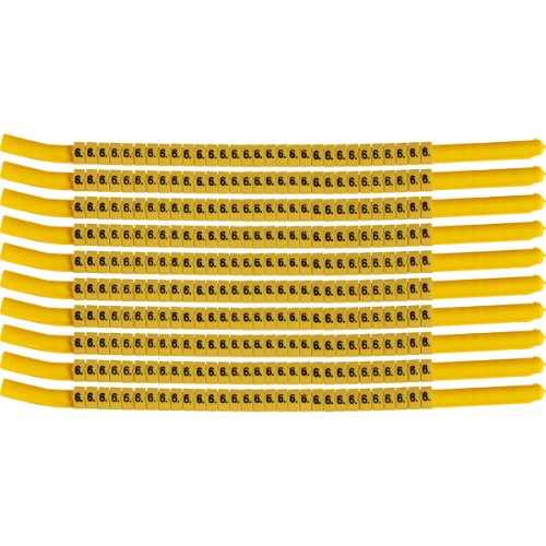 Brady SCNG-18-6 cable marker Black, Yellow Nylon 300 pc(s)