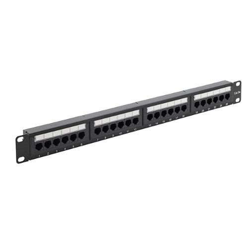 connektgear 24 Port Patch Panel (CAT5e) IDC Punch Down 19 inch + Lacing Bar