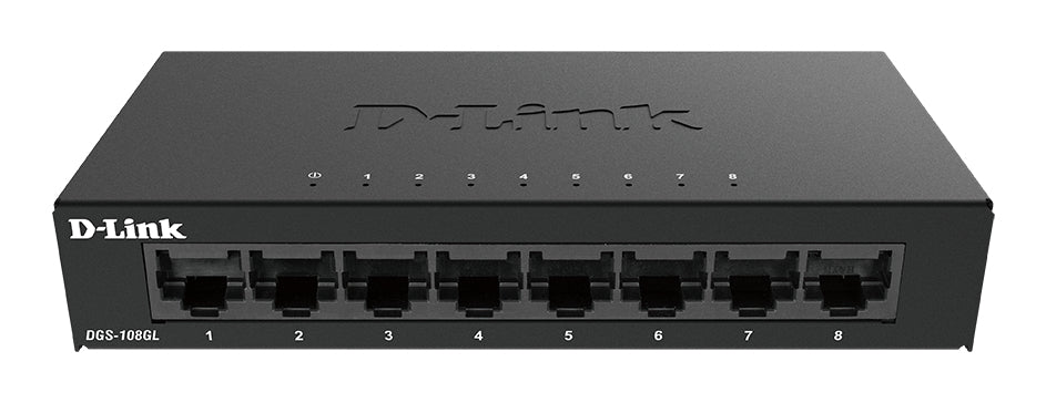 D-Link DGS-108GL Unmanaged Gigabit Ethernet (10/100/1000) Black