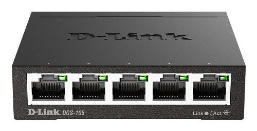 D-Link DGS-105 Unmanaged L2 Gigabit Ethernet (10/100/1000) Black