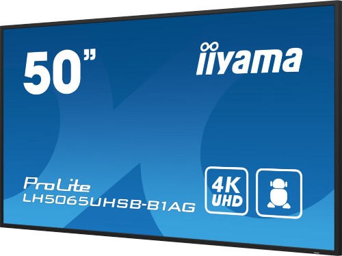 iiyama 50" Vivid-Bright Display with 4K resolution and 800cd/m² panels for illuminating communication