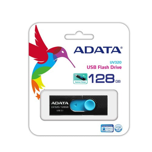 ADATA UV320 USB flash drive 128 GB USB Type-A 3.2 Gen 1 (3.1 Gen 1) Black, Blue