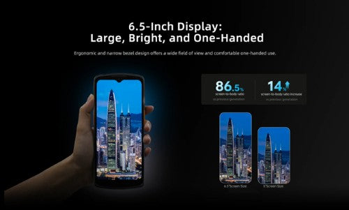 UROVO DT66,2.4GHz,2D,6.5",A13 (AER),4/64,WiFi/BT/5G,NFC,5000mAH,cable,PSU(EU),HS