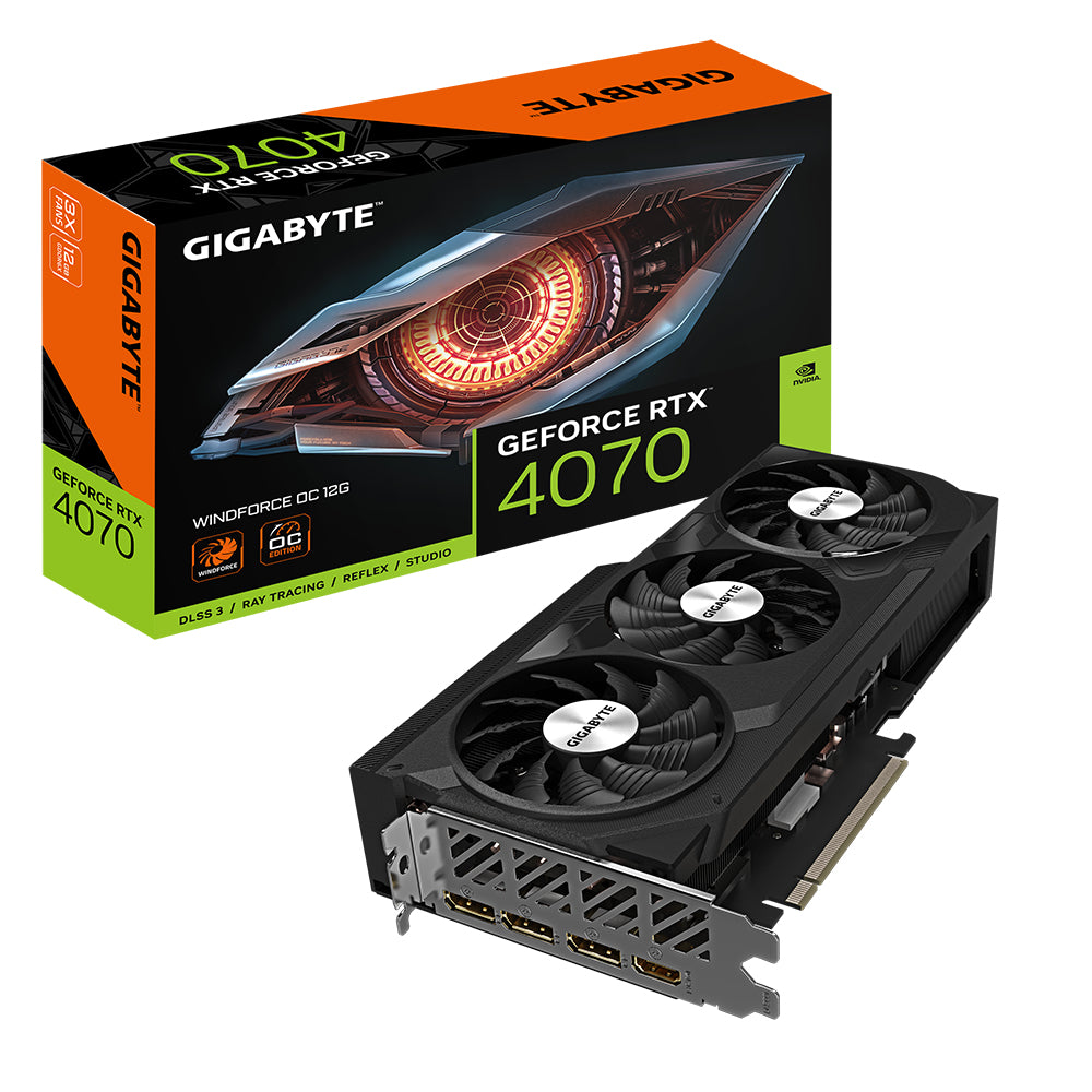 GIGABYTE GV-N4070WF3OC-12GD graphics card NVIDIA GeForce RTX 4070 12 GB GDDR6X